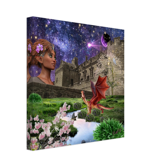 “Enchantment” Canvas Print Digital Art Collage by Pink Lily